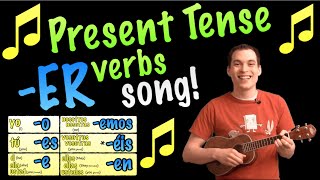 Present Tense ER Verbs Made Easy with a Song in Spanish [upl. by Ruhnke]