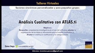 Talleres Virtuales de Análisis Cualitativo con ATLASti 23 [upl. by Eceertal]