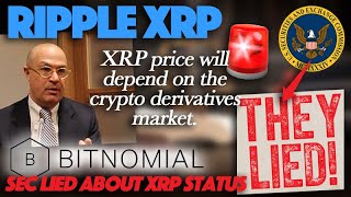 Ripple XRP Former CFTC Chair Says Derivatives Will Lead To True Crypto Price amp Bitnomial Suing SEC [upl. by Adidnac946]