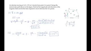 EampM Motion in a Magnetic Field Level 1 Example 1 [upl. by Amalea298]