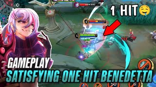 SATISFYING BENEDETTA 1 HIT DAMAGE 🤤  MOBILE LEGENDS [upl. by Weiman]