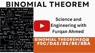 Binomial Theorem [upl. by Egag]