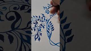 KALKA DESIGN💙🥰art youtubeshorts viralshort bengali kalka views artandcraft [upl. by Enowtna362]