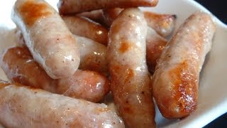 Cooking chipolata sausages [upl. by Akcired]