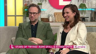 Rafe Spall Esther Smith Trying Actors On Lorraine 14052024 [upl. by Azirb371]