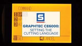 Graphtec CE6000 Setting the Cutting Language [upl. by Ynolem]