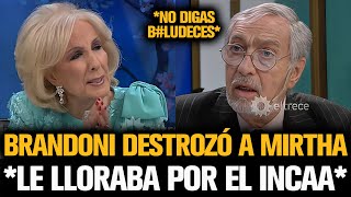 BRANDONI DESTROZÓ A MIRTHA QUE LLORABA POR EL INCAA CON MILEI [upl. by Anaiv]