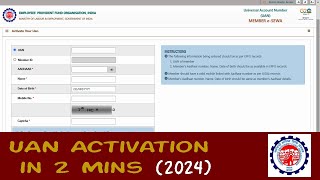 How to Activate UAN Number  UAN activation Tamil  EPFO [upl. by Abey386]