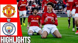 Manchester United vs Manchester City  All Goals amp Highlights  U18 Premier League Cup Final [upl. by Natanoy]