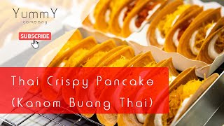 Thai Crispy Pancake  Khanom Buang  Crepe Recipe [upl. by Coke]