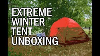 Extremely high roof  Unboxing the Exped orion II extreme 4 season tent [upl. by Lezti]