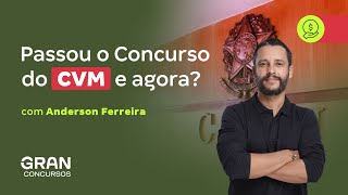 Passou o Concurso da CVM e agora Com Anderson Ferreira [upl. by Wagstaff192]