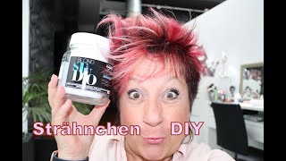 Strähnchen beleben die Haarfarbe DIY Haarfarbe aufpeppen  Rosa Strähnchen [upl. by Luebke]