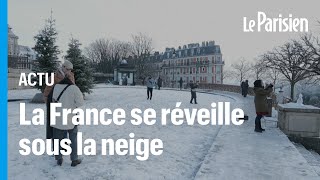 Paris Lille Reims les images de la moitié nord de la France sous la neige [upl. by Peppie842]