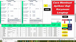 Cara Membuat Aplikasi Gaji Karyawan dan Menu Cetak Slip Gaji [upl. by Ahsilak]