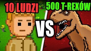 10 LUDZI vs INWAZJA 500 DINOZAURÓW  WORLDBOX TAKIEJ WOJNY JESZCZE NIE BYŁO [upl. by Alahsal322]