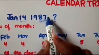 Trick to solve calendar problems in less than 20 secs  Part 2 Telugu [upl. by Cristen883]