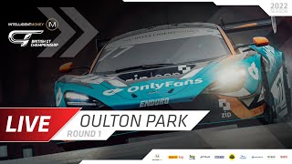 LIVE  Round 1  Oulton Park  Intelligent Money British GT Championship [upl. by Eannyl]