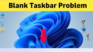 How to Fix icon not Showing in Taskbar  Blank Task bar in Laptop 2022 [upl. by Matelda516]