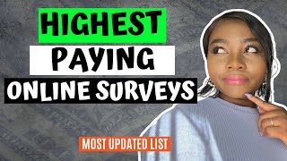 15 Best Paying Online Surveys Worldwide Make Money Online FREE [upl. by Nisaj]