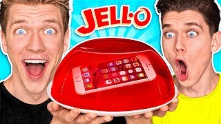 10 FUNNY PRANKS  PRANK WARS PHONE IN JELLO Learn How To Make Funny Easy DIY Food amp Candy [upl. by Nassi644]