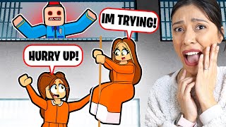 ME amp MY SISTER GOT TRAPPED IN THE SCARIEST PRISON Roblox Barrys Prison Run [upl. by Eneri]