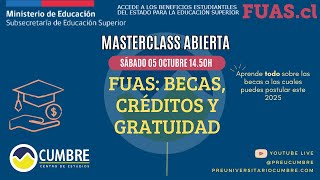 Masterclass quotFUAS Becas y Gratuidadesquot  Preuniversitario Cumbre [upl. by Nayarb]