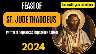 SAINT JUDE FEAST 2024  Feast of Saint Jude Thaddeus 2024  Patron Saint of impossible cases 🙏 [upl. by Neltiac815]