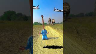 dinosaur and lion attack long garden helicopter flying shorts shortvideo youtubeshorts trending [upl. by Noled]