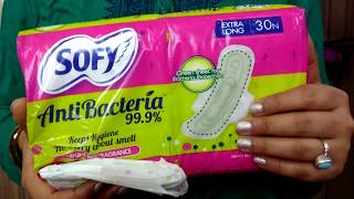 Sofy antibacteria pads review best Pads for Everygirl feel fresh n safe all day long in periods [upl. by Bradski]