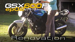 Jessaie de faire rouler cette Suzuki GSX 600F à labandon  Rénovation ep2 [upl. by Niliak581]