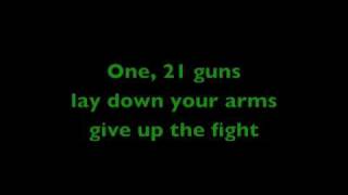 Green Day  21 guns with lyrics [upl. by Pugh887]