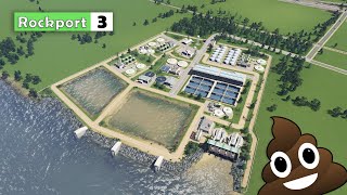 Building a Wastewater Treatment Plant  Cities Skylines  Rockport 3 [upl. by Winnah]