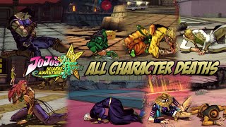 JoJos Bizarre Adventure All Star Battle  All Character Deaths [upl. by Jerrine]