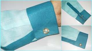 How to make cufflinks cuff in shirt  Cufflinks [upl. by Hametaf]