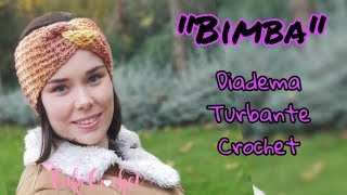 DIADEMA TEJIDA A CROCHET quotBIMBAquot Turbante PASO A PASO GRATIS [upl. by Baiss]