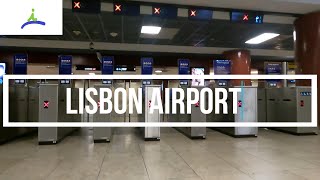 Lisbon Airport walk through From Arrival Area to the Metro Station [upl. by Arliene30]