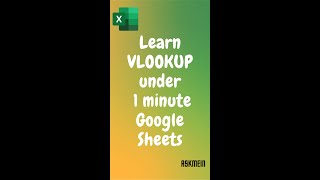 How to use VLOOKUP function in Google Sheets  VLOOKUP under 1 minute made simple Shorts [upl. by Bivins]