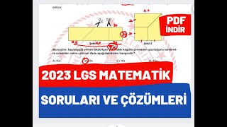 2023 LGS Matematik Soruları Ve Açıklamalı Çözümleri [upl. by Beka]