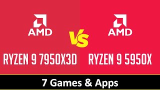 RYZEN 9 7950X3D vs RYZEN 9 5950X  Apps amp Gaming 1080p 1440p RTX 4090 [upl. by Etienne]