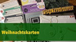 3 schlichte Weihnachtskarten basteln  Stanzen amp Sticker von Action  Strukturpaste  Papierdrama 😍🐰 [upl. by Anilam824]