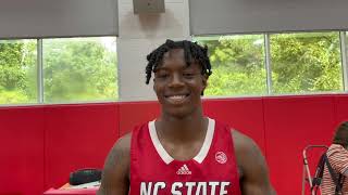 NC State freshman guard Treymane Parker interview [upl. by Criswell]