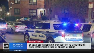 Suspect arrested in Dorchester shooting that injured 3 adults and 2 children [upl. by Iblok]