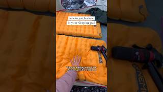 Knowing how to patch a sleeping pad will save so much  camping backpacking campinggear hiking [upl. by Assilem671]