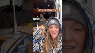 Wood Stove in a VAN 🔥vanlife offgrid [upl. by Noreh565]