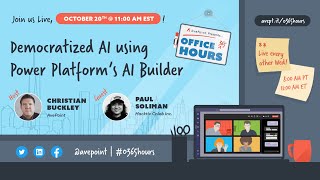 O365Hours​​​ Democratized AI using Power Platform’s AI Builder [upl. by Wetzell]