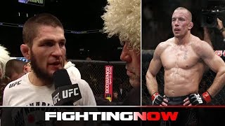 MEGAFIGHT ZWISCHEN KHABIB NURMAGOMEDOV UND GEORGES STPIERRE IM GESPRÄCH [upl. by Ramat]