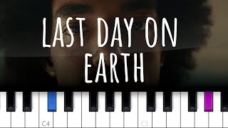 Tai Verdes  LAst dAy oN EaRTh piano tutorial [upl. by Wan]