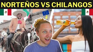 🇲🇽 Europeo reacciona a NORTEÑOS vs CHILANGOS [upl. by Wayolle99]