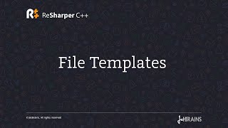 File Templates in ReSharper C [upl. by Bramwell]